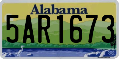 AL license plate 5AR1673