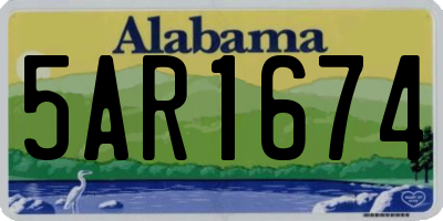 AL license plate 5AR1674