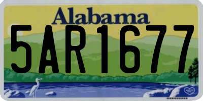 AL license plate 5AR1677