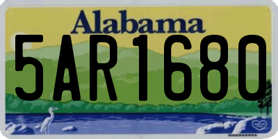 AL license plate 5AR1680