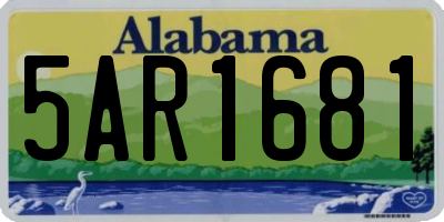 AL license plate 5AR1681