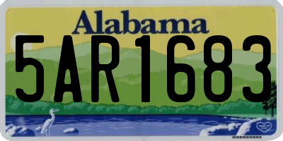 AL license plate 5AR1683