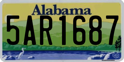 AL license plate 5AR1687