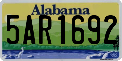 AL license plate 5AR1692