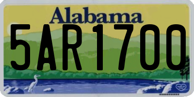 AL license plate 5AR1700