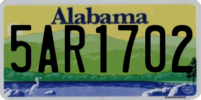 AL license plate 5AR1702