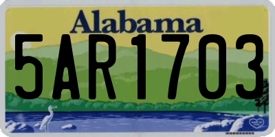 AL license plate 5AR1703