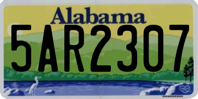 AL license plate 5AR2307