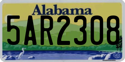 AL license plate 5AR2308