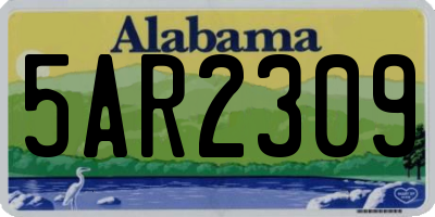 AL license plate 5AR2309