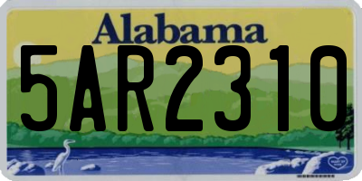 AL license plate 5AR2310