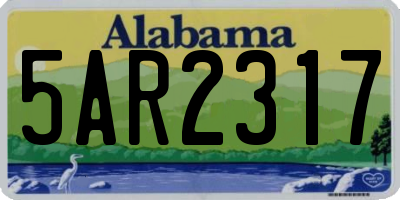 AL license plate 5AR2317