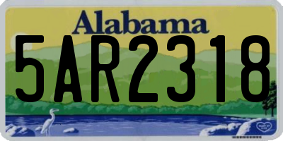 AL license plate 5AR2318