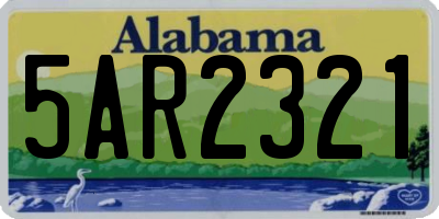 AL license plate 5AR2321