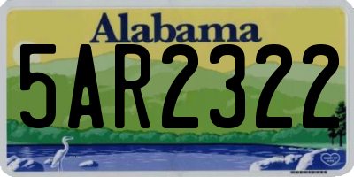 AL license plate 5AR2322