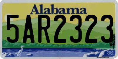 AL license plate 5AR2323