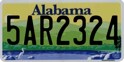 AL license plate 5AR2324