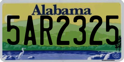 AL license plate 5AR2325