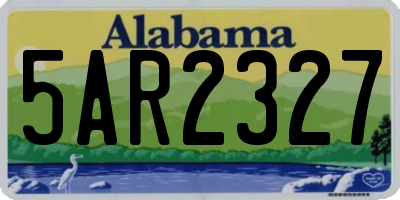 AL license plate 5AR2327