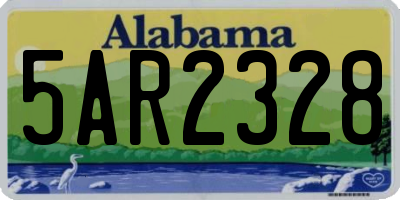 AL license plate 5AR2328