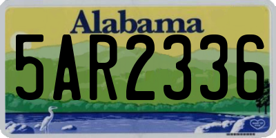 AL license plate 5AR2336