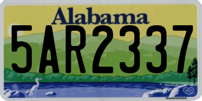 AL license plate 5AR2337