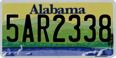 AL license plate 5AR2338