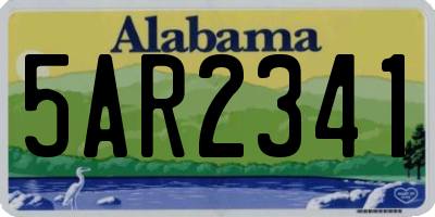 AL license plate 5AR2341