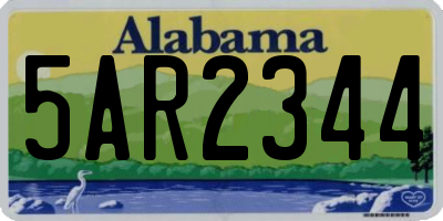 AL license plate 5AR2344