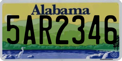 AL license plate 5AR2346