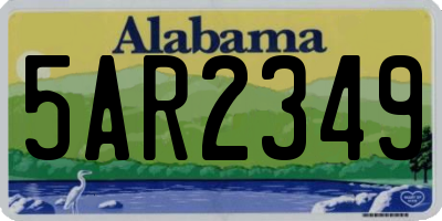 AL license plate 5AR2349
