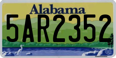 AL license plate 5AR2352