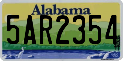 AL license plate 5AR2354