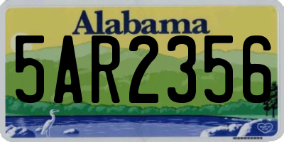 AL license plate 5AR2356