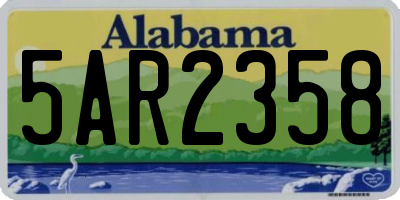 AL license plate 5AR2358