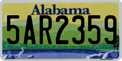 AL license plate 5AR2359