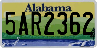 AL license plate 5AR2362