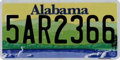 AL license plate 5AR2366