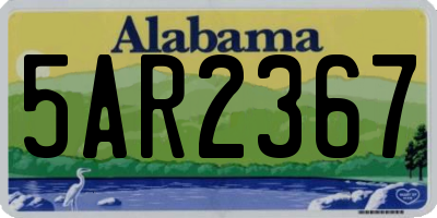 AL license plate 5AR2367