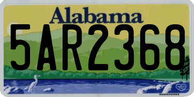 AL license plate 5AR2368