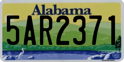 AL license plate 5AR2371