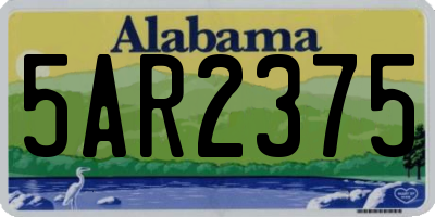 AL license plate 5AR2375