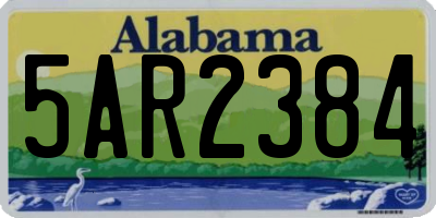 AL license plate 5AR2384