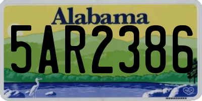 AL license plate 5AR2386
