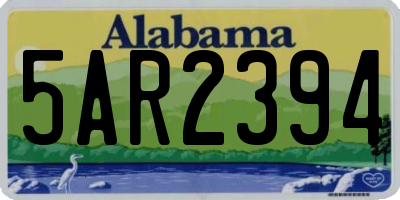 AL license plate 5AR2394
