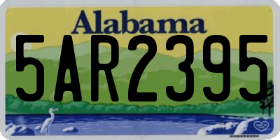 AL license plate 5AR2395