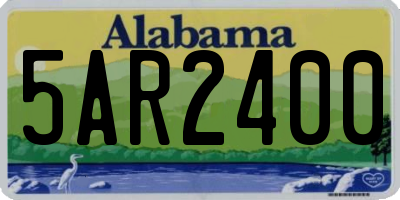 AL license plate 5AR2400