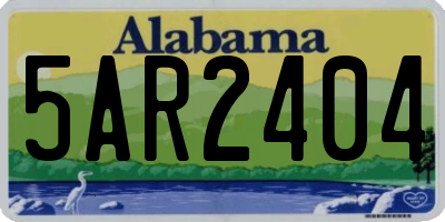 AL license plate 5AR2404