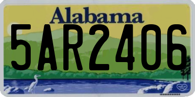 AL license plate 5AR2406