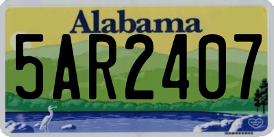 AL license plate 5AR2407